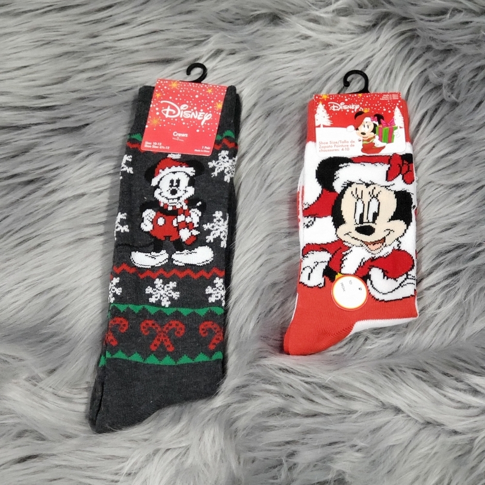 Disney his and hers socks Mickey Mouse and Mini Mo